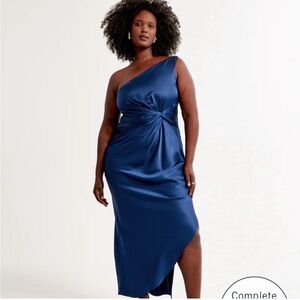 Abercrombie Blue Maxi/Midi One Shoulder Dress